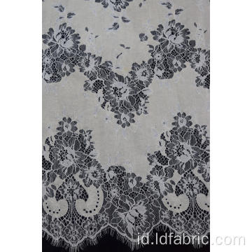 Panel Katun Nylon Cord Lace Fabric